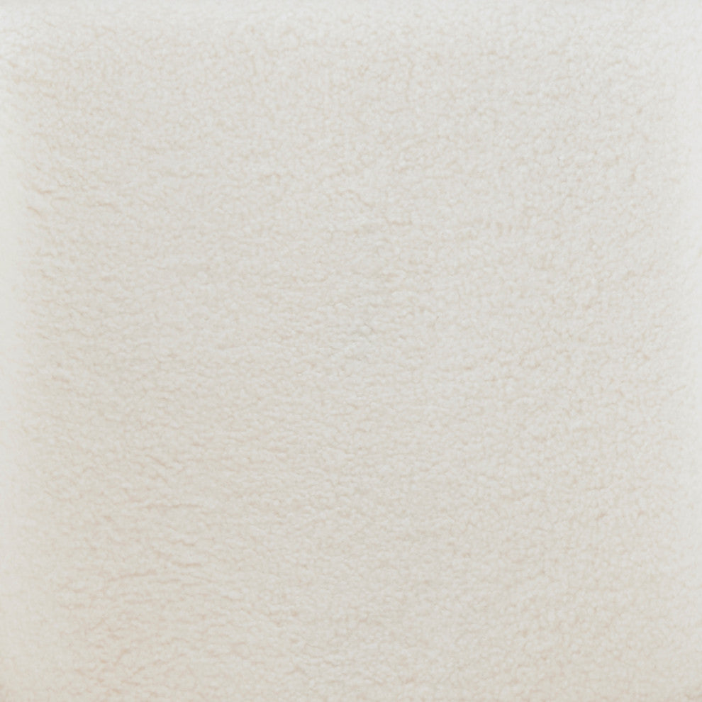 Lennart Lounge Chair Seat in Brown Leatherette and Ivory Fabric with Black Base