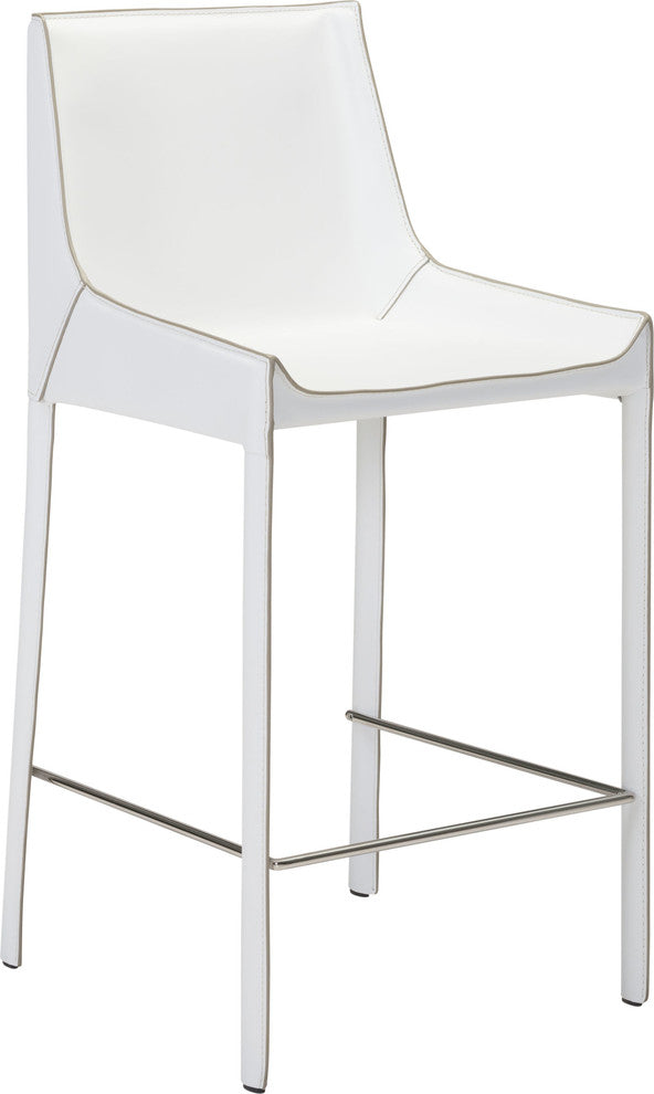 Zuo Modern Fashion Bar Chair White, Set of 2