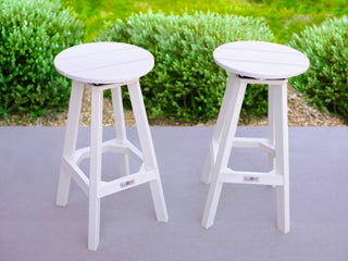 LuXeo Mason-Cabo Round Counter Bar 3-Piece Set, White