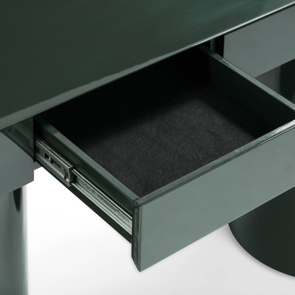 Mira High Gloss Console Table, Green
