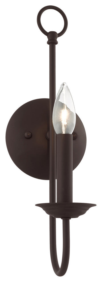 Livex Lighting Estate 1 Light Bronze Single Sconce