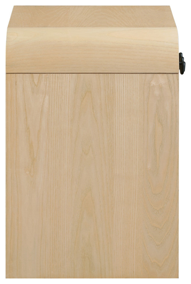 Hayes Night Stand / Side Table, Black, Natural