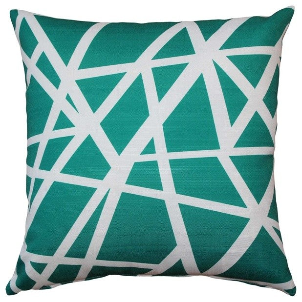 Pillow Decor - Bird's Nest Teal Throw Pillow 19x19