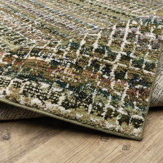 Aegina Gridwork Plaid Green/Multi Area Rug 6'7" x 9'6"