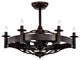 WAREHOUSE OF TIFFANY'S CFL-8466BR Jule 32 in. 3-Light Indoor Brown Finish