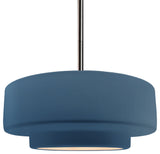 Radiance Medium Tier Pendant, Midnight Sky Frame, Brushed Nickel, Rigid Stem Kit