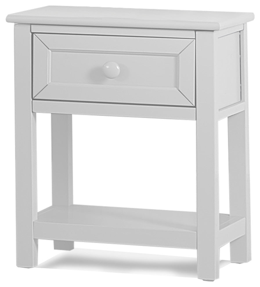Hillsdale Caspian Twin Bookcase Bed, White, Bookcase Bed With Nightstand, White