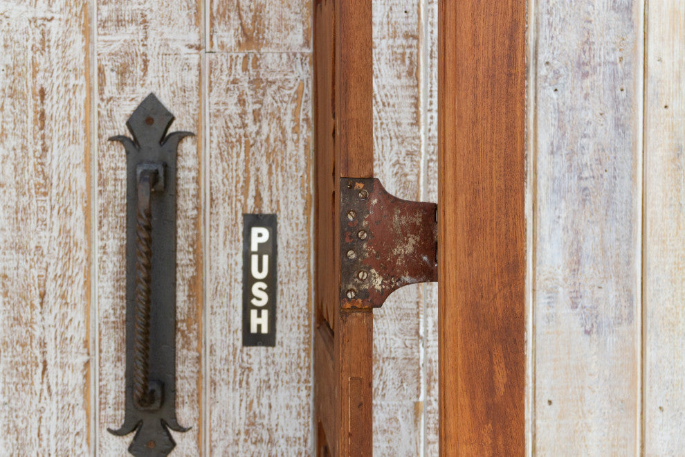 Antique British Colonial Teak Doors with Frame
