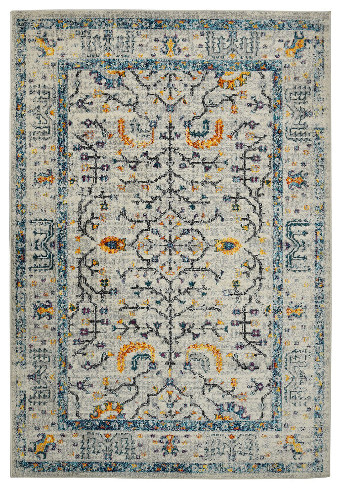 Montana Dyanne Area Rug, Ivory, 3'3" x 5', Bordered