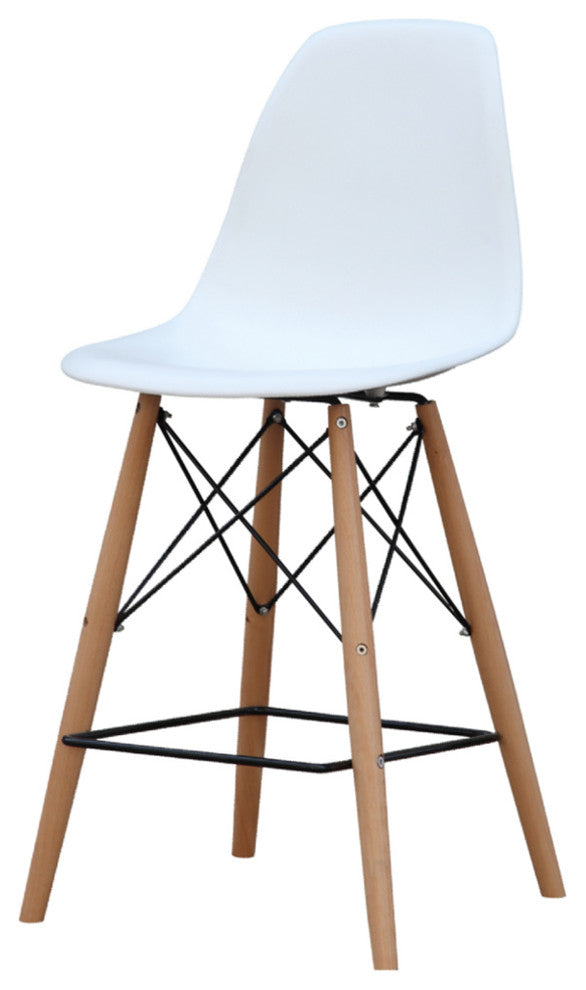 Modern Classics Woodleg Counter Chair Square Base, White