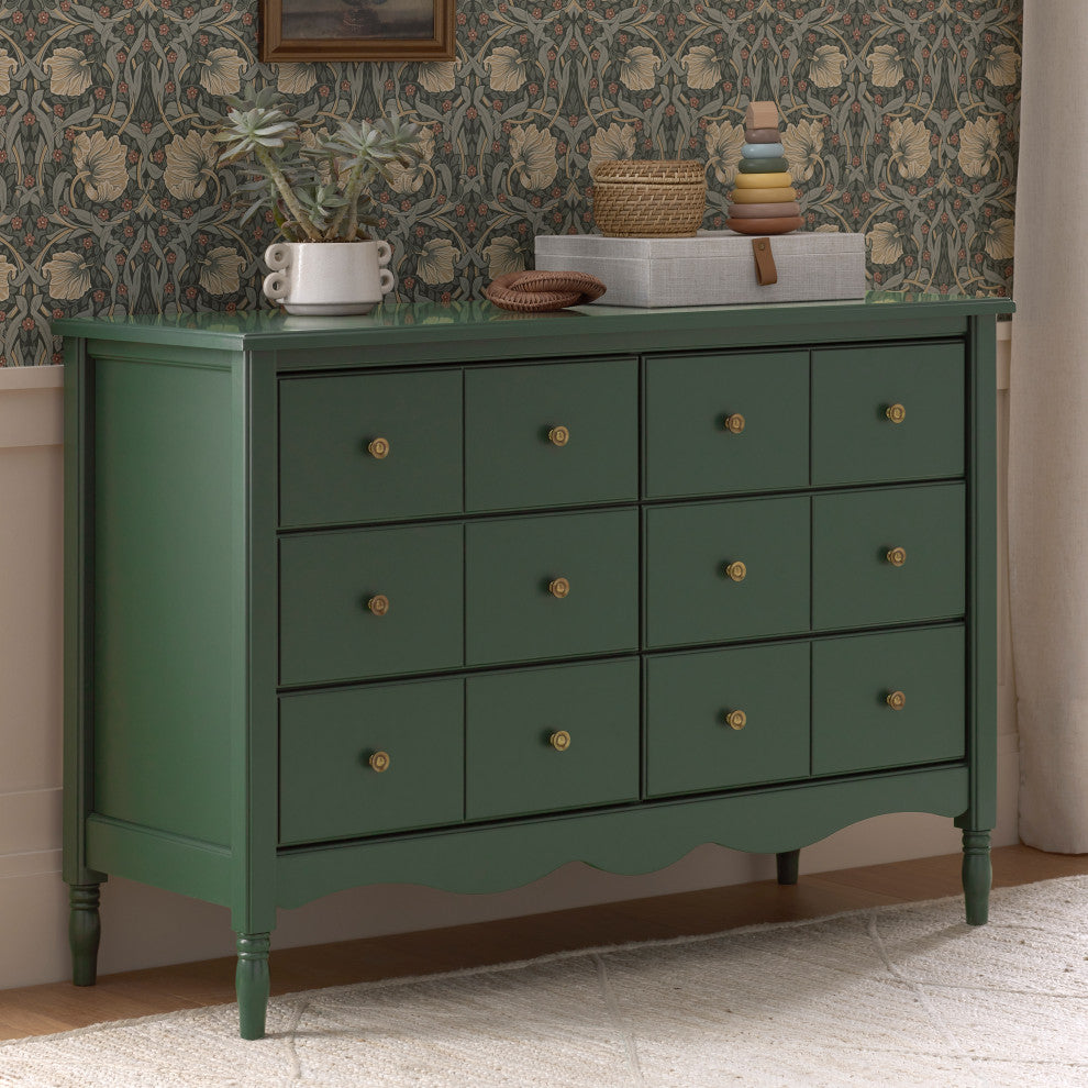 Liberty 6-Drawer Assembled Dresser, Forest Green