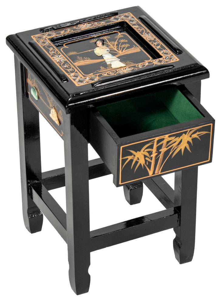 Black Lacquer Nesting Tables Royal Ladies