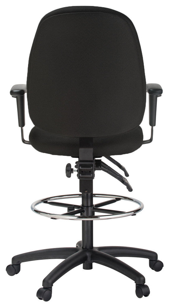 Harwick Extra Tall Ergonomic Drafting Chair, Black Fabric