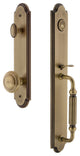 Arc 1-Piece Dummy Handleset, F Grip and Circulaire Knob, Vintage Brass, 848541