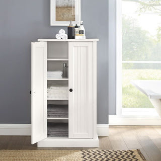 Lifestyle image showing cabinet in a bright room; full unit visible.
