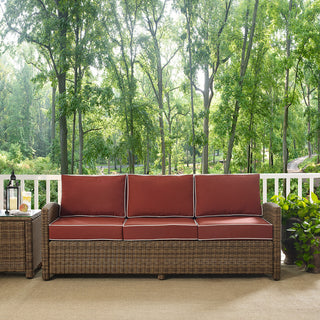 Bradenton Sofa With Navy Cushions, Cushions: Sangria