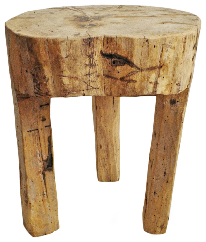 Rustic Naga Three Leg Wood Table 6