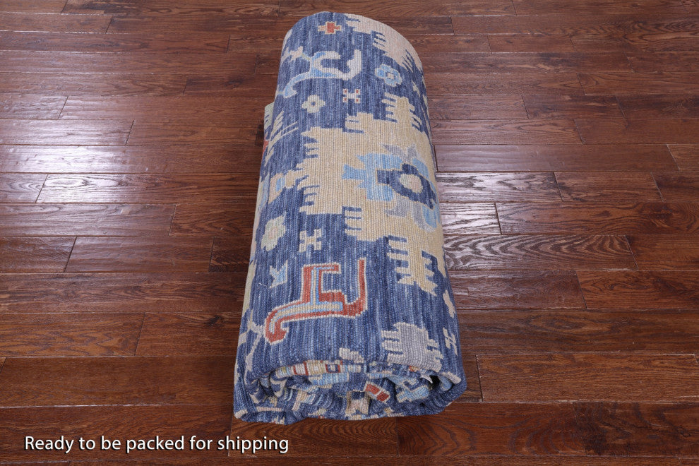 Turkish Oushak Handmade Wool Rug 10' 5" X 13' 10" - Q13283