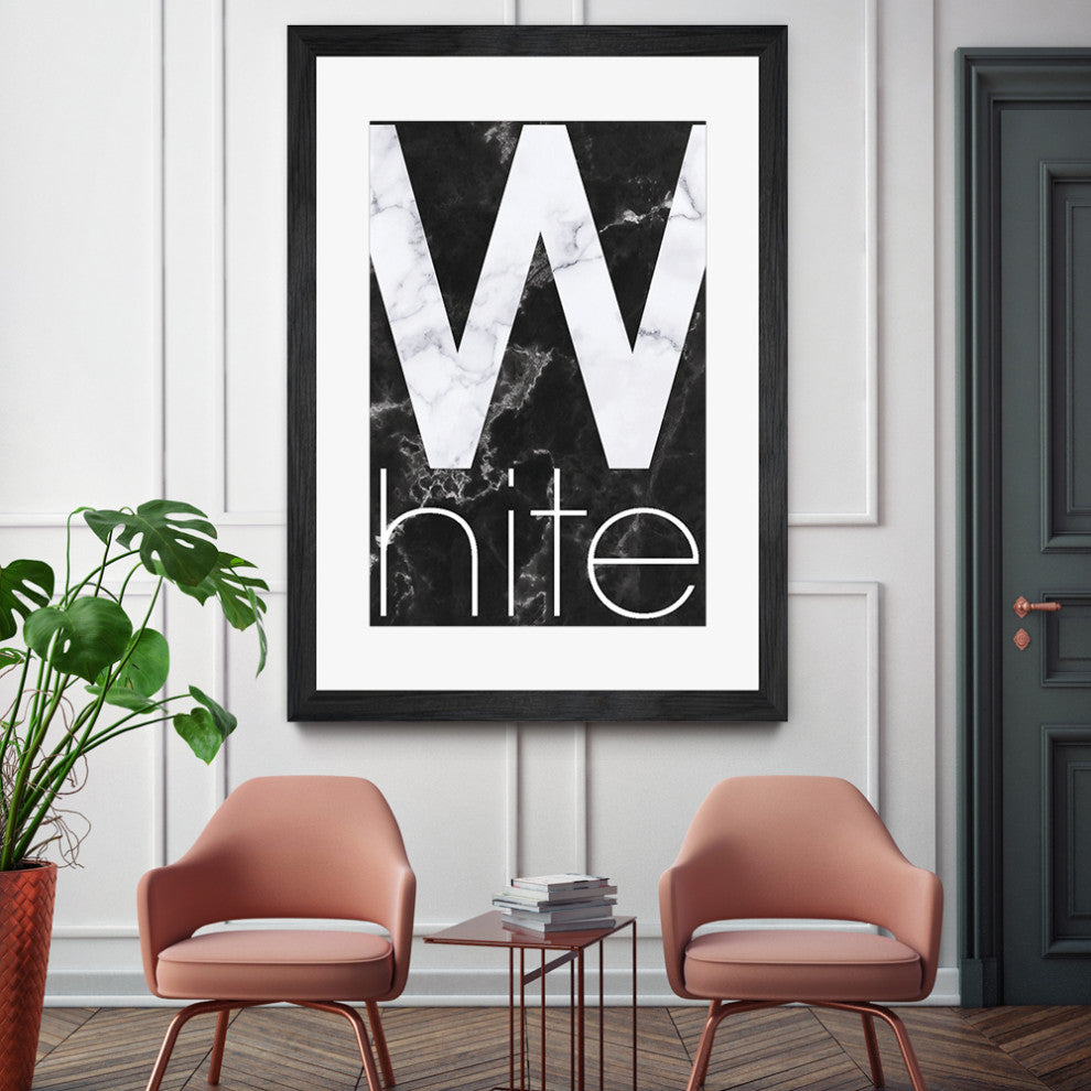 "White Marble" Matted and Framed, 52"x36"