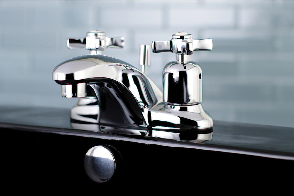 4" Centerset Bathroom Faucet WithRetail Pop-Up, Polished Chrome