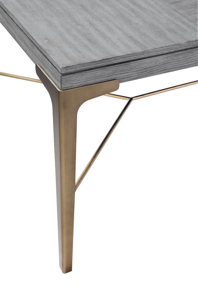 Nylah Dining Table - Platinum/Brushed Gold