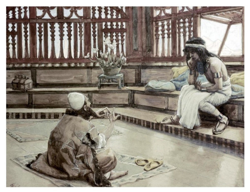 "Joseph Converses With Judah, His Brother" Print by James Tissot, 32"x25"