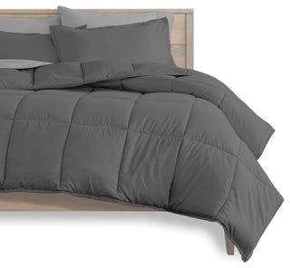 Bare Home 5-Piece Twin XL Bed-in-a-Bag, Gray/Light Gray