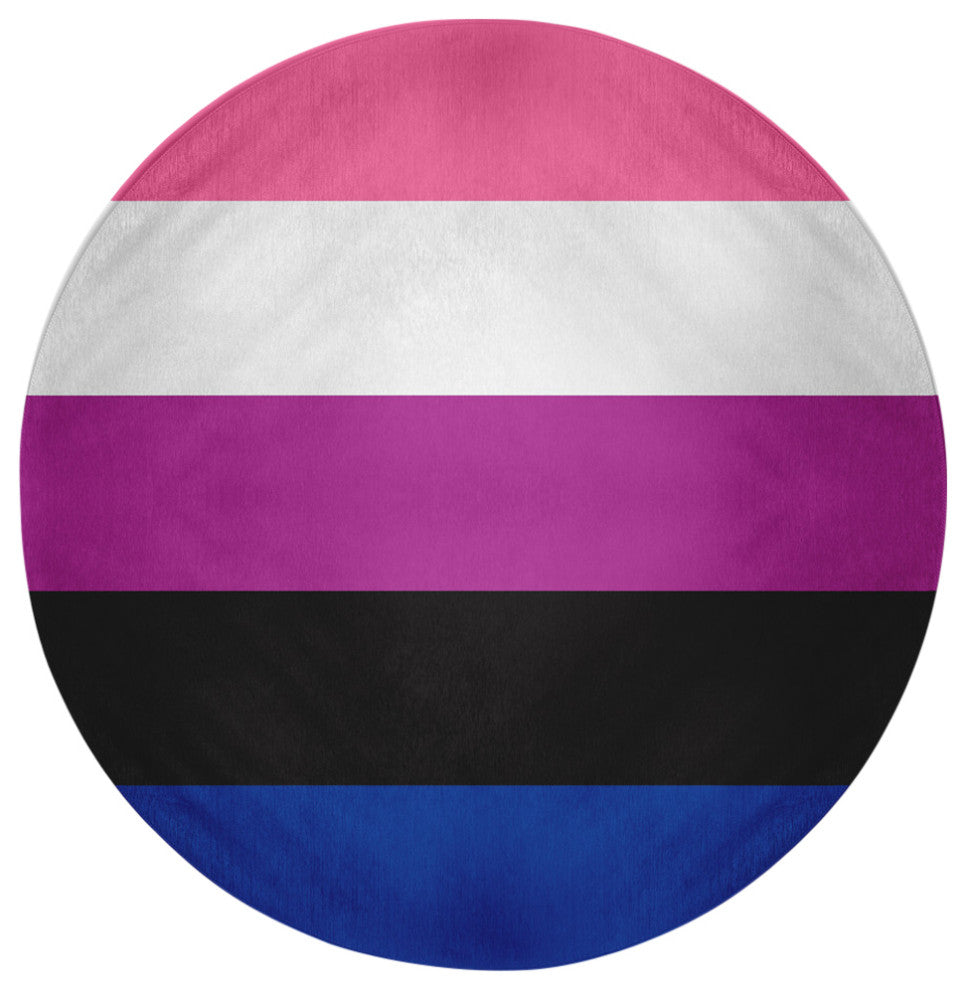 Genderfluid Chenille Rug, Genderfluid, 5' Round