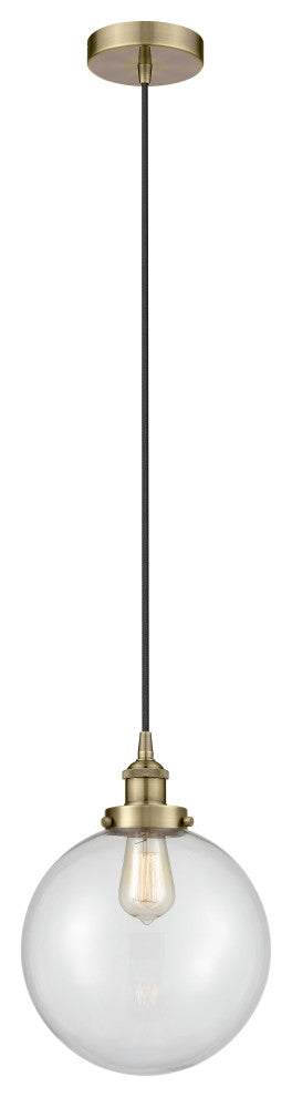 Innovations 616-1PH-AB-G202-10 1-Light Mini Pendant, Antique Brass