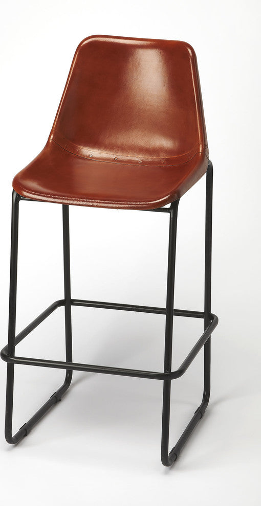 Butler Myles Leather Bar Stool