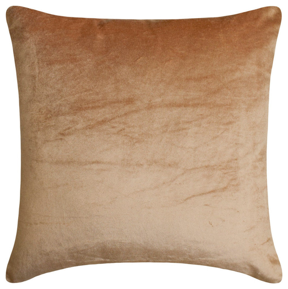 Beige Velvet Pillowcase 26"x26" Pillow Cover Top Zipper - Velvet Beige Jules