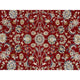 Cherry Red, Hand Knotted Nain, 250 KPSI Wool and Silk Round Rug, 9'1"x9'1"