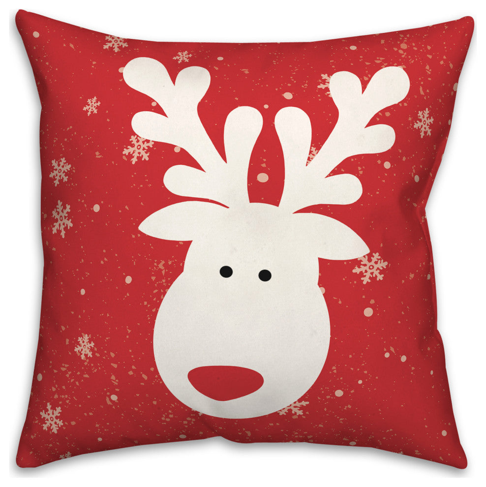 Red Reindeer 16x16 Spun Poly Pillow