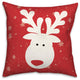 Red Reindeer 16x16 Spun Poly Pillow