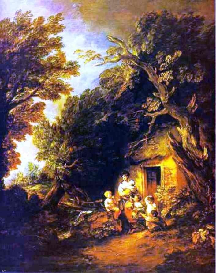 Thomas Gainsborough The Cottage Door, 20"x25" Gallery Wrapped Canvas Print