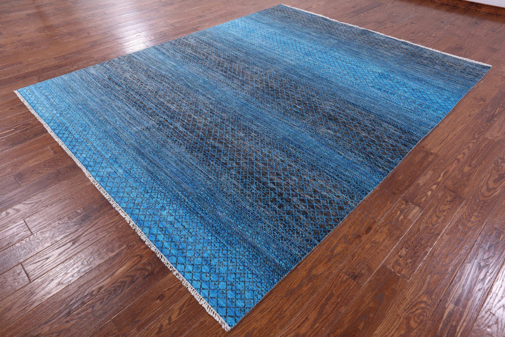 8' 3" X 10' 4" Savannah Grass Hand Knotted Wool Rug - Q13211