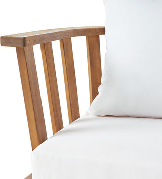 Dean Outdoor Wooden Club Chair With Cushions, Set of 2