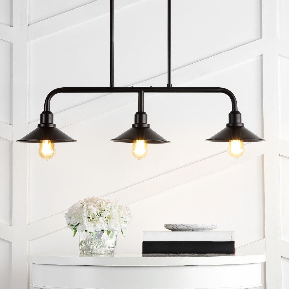 Cade 3-Light Metal LED Pendant, Oil Rubbed Bronze, Width: 34.25"