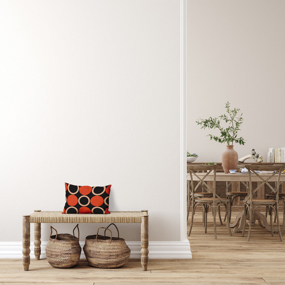 Mod Circles Accent Pillow, Harvest Orange, 14"x20"