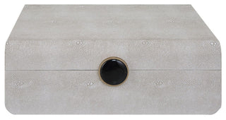 Uttermost Lalique White Shagreen Box