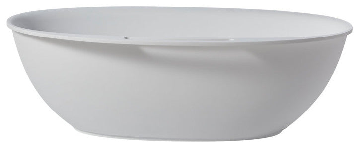 63in Solid Surface Freestanding Bathtub in Matte White, Matte White
