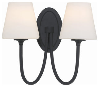 Crystorama Lighting Group JUN-10322 Juno 2 Light 13" Tall Wall - Black Forged