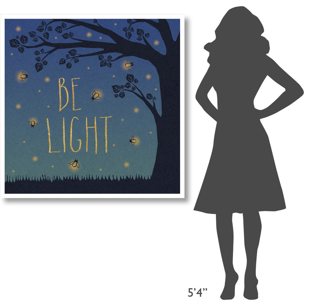 "Twilight Fireflies IV" Digital Paper Print by Laura Marshall, 42"x42"