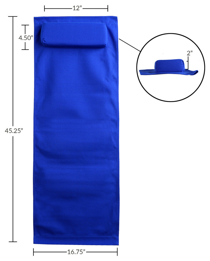 0Sling Chair Natural Frame-Royal Blue Canvas