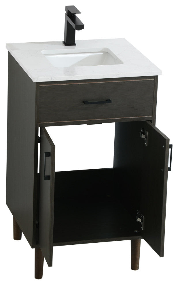 Home Living 20" Single Bathroom Vanity, Mocha Brown