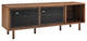 Modway Kurtis MDF Particleboard TV and Record Stand for TVs up to 65" in Walnut