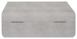 Uttermost Lalique White Shagreen Box