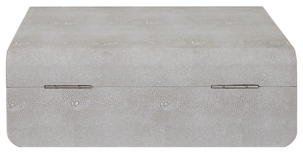Uttermost Lalique White Shagreen Box