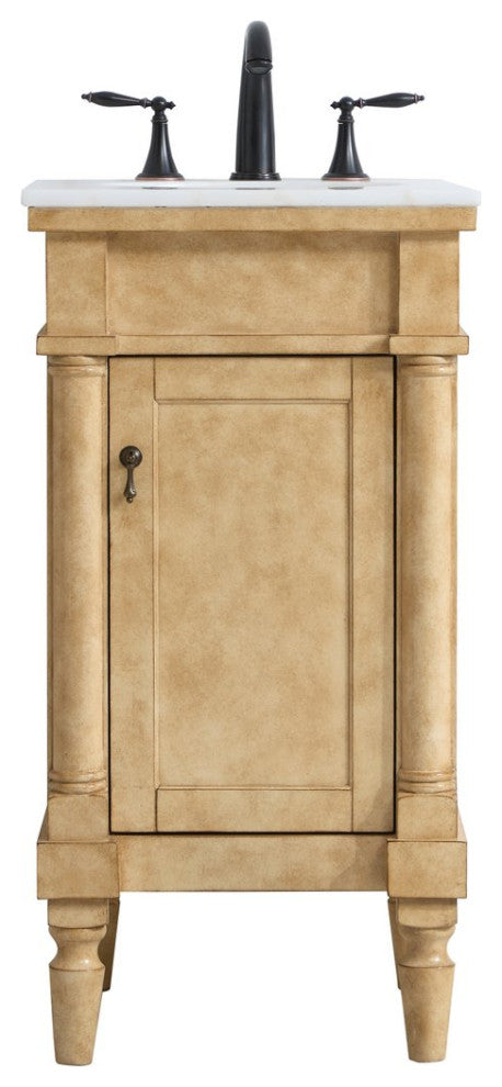 Elegant VF13018AB 18"Single Bathroom Vanity, Antique Beige
