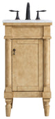 Elegant VF13018AB 18"Single Bathroom Vanity, Antique Beige